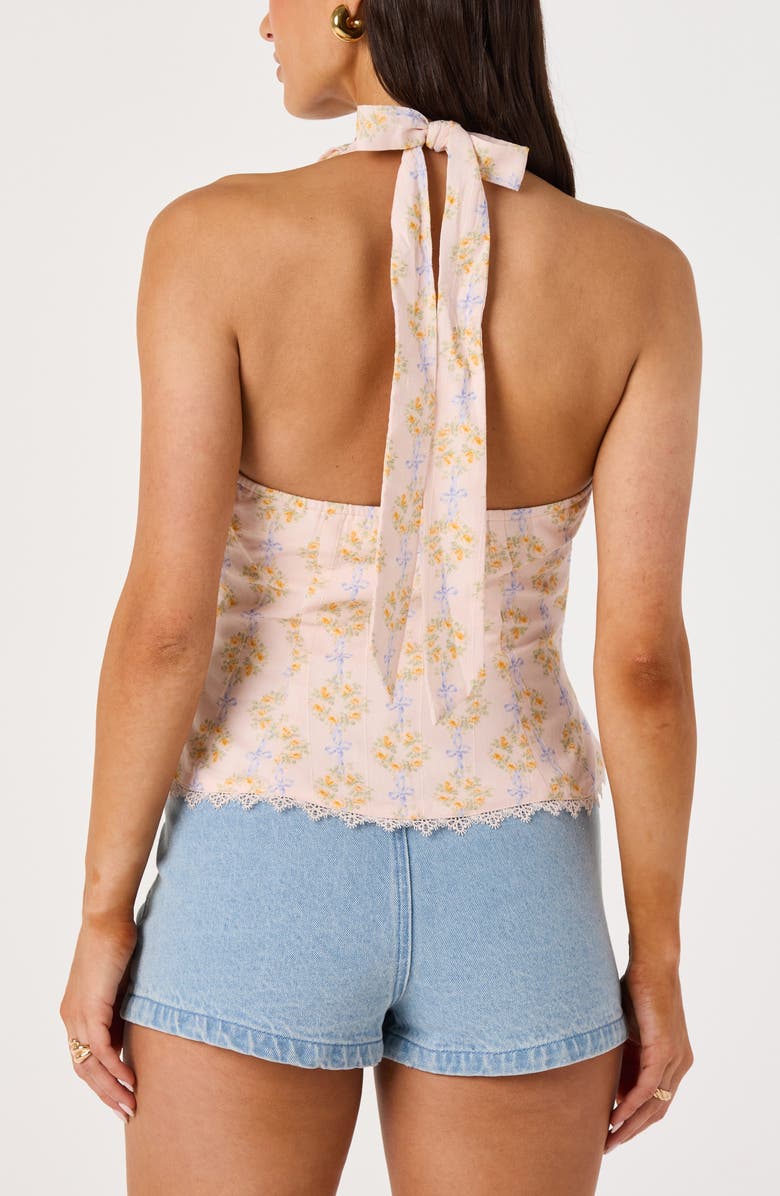 ASTR the Label Julia Floral Halter Top, Alternate, color, Blush Multi Floral