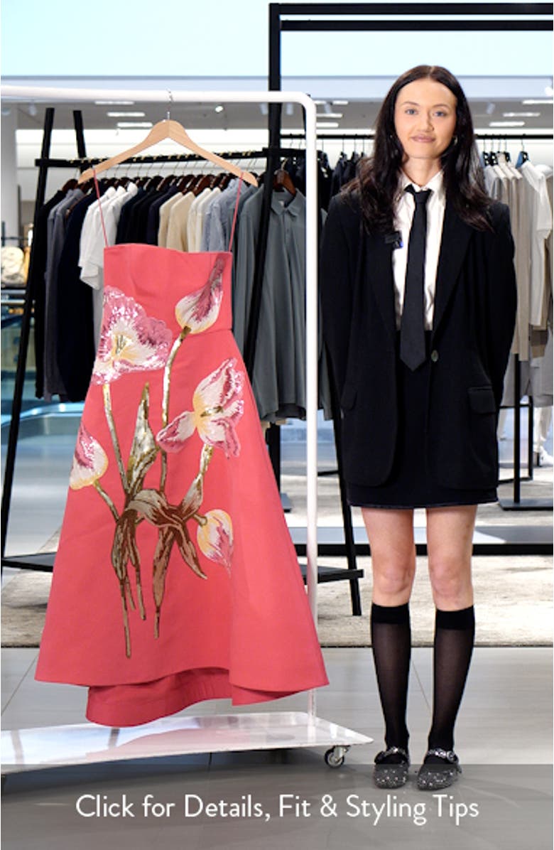 Sequin Strapless Cocktail Dress, sales video thumbnail