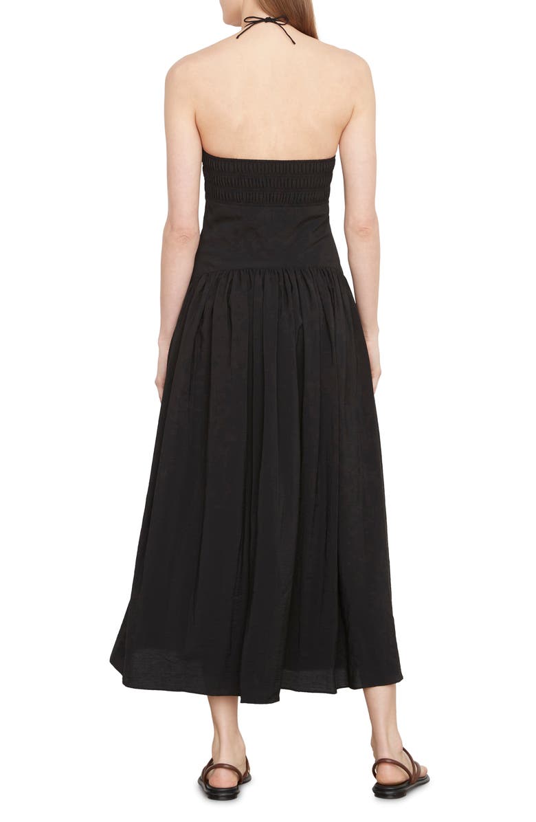 Vince Halter Neck Dress, Alternate, color, Black