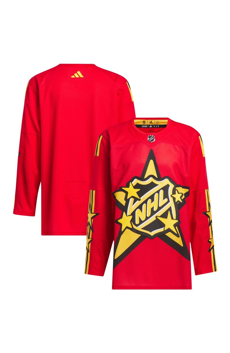 adidas Men's 2024 NHL All-Star Game adidas x drew house  Red Primegreen Authentic Jersey, Main, color, 