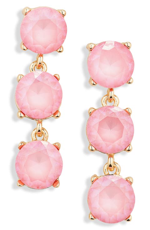 Stone Linear Drop Earrings