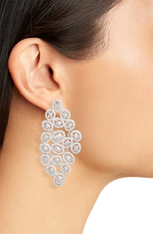 NORDSTROM NORDSTROM CUBIC ZIRCONIA CLUSTER STATEMENT EARRINGS