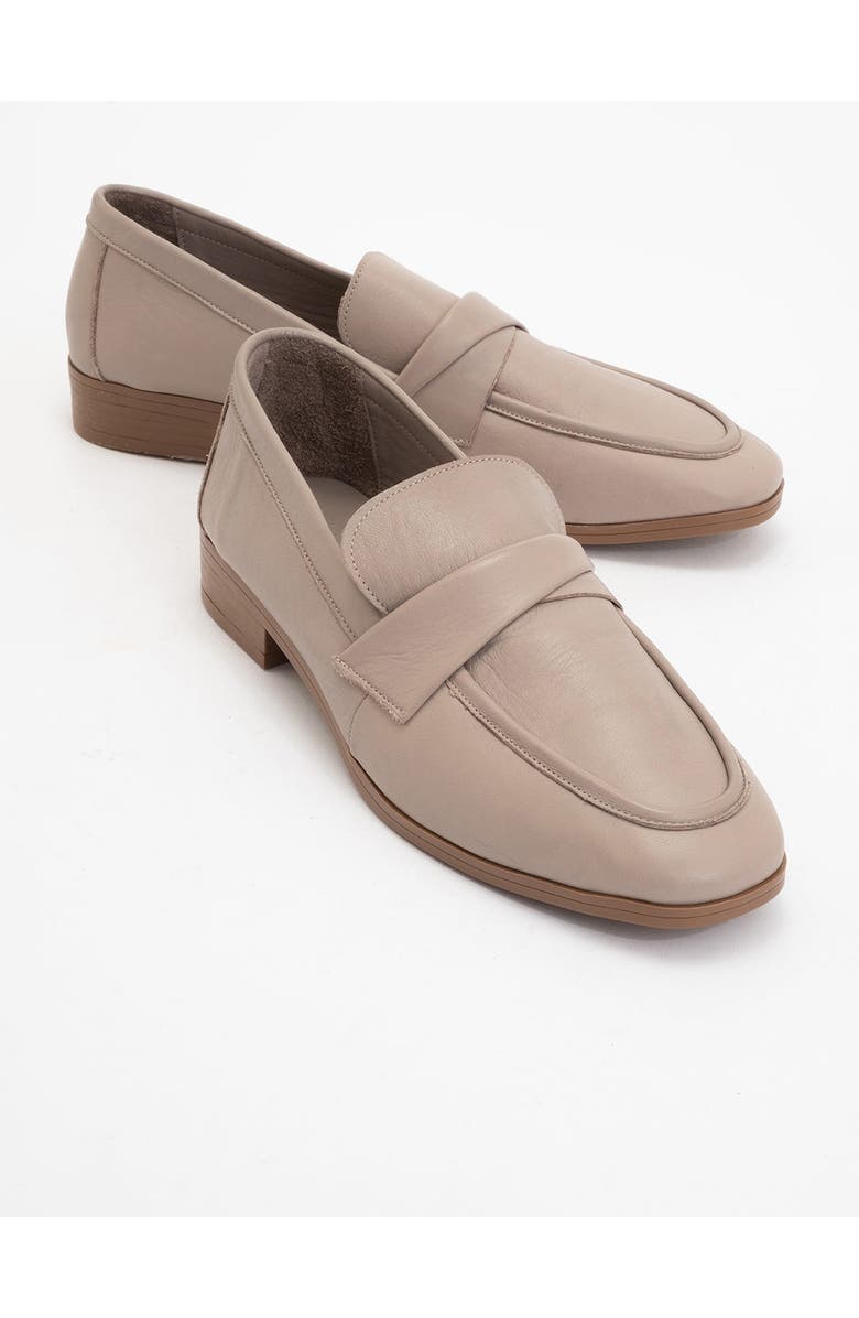 Forever & Always Shoes Splice Leather Flat Loafers, Main, color,