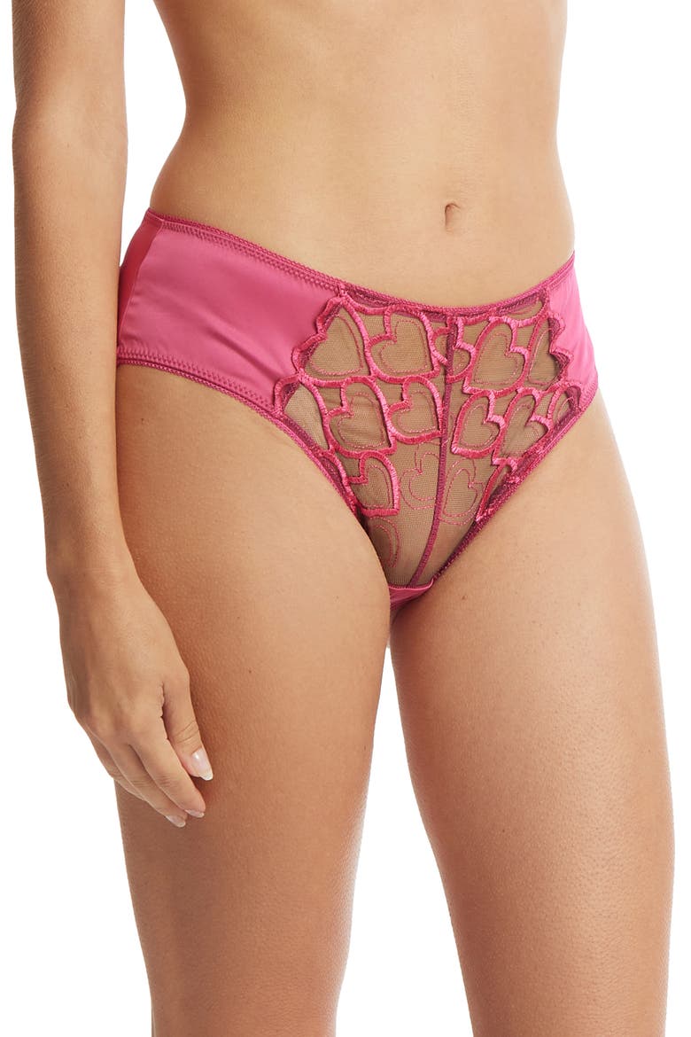 I Heart You Briefs, Alternate, color, BLACK/ PINK