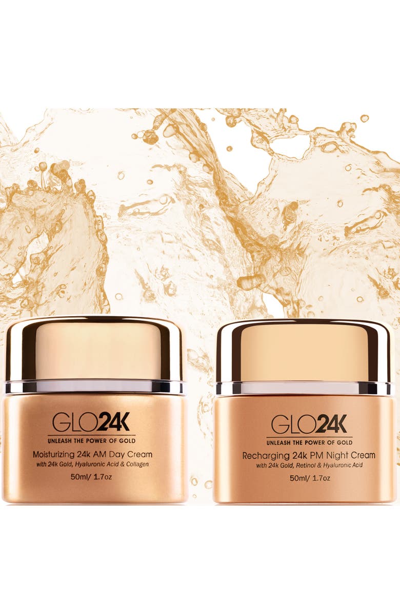 GLO24K UNLEASH THE POWER OF GOLD Moisturizing 24k Gold Day and Night Cream, Alternate, color, Na