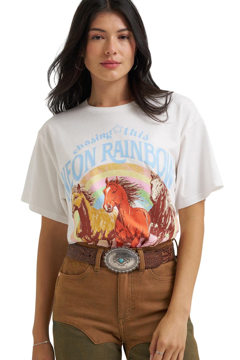 Lainey Wilson Chasing this Neon Rainbow Graphic Tee, Alternate, color, WHITE