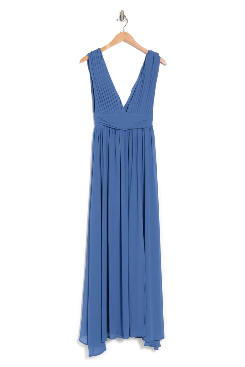 Athen Plunging V-Neck Maxi Dress, Alternate, color, DUTCH BLUE