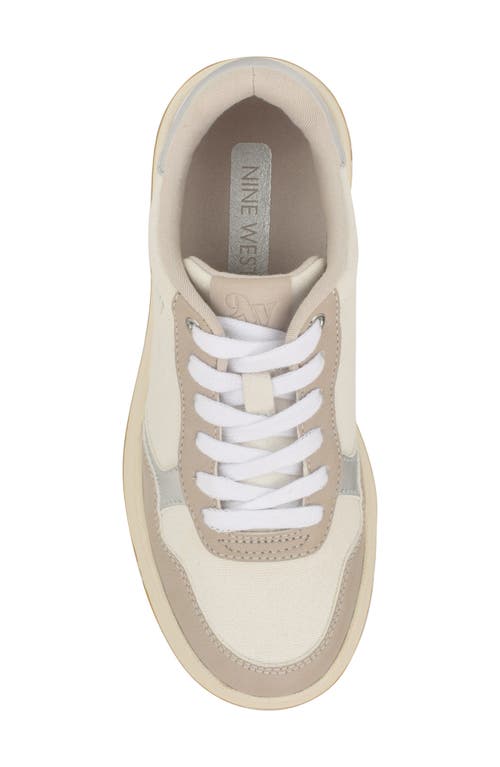 Shop Nine West Nenya Sneaker In Ivory/taupe