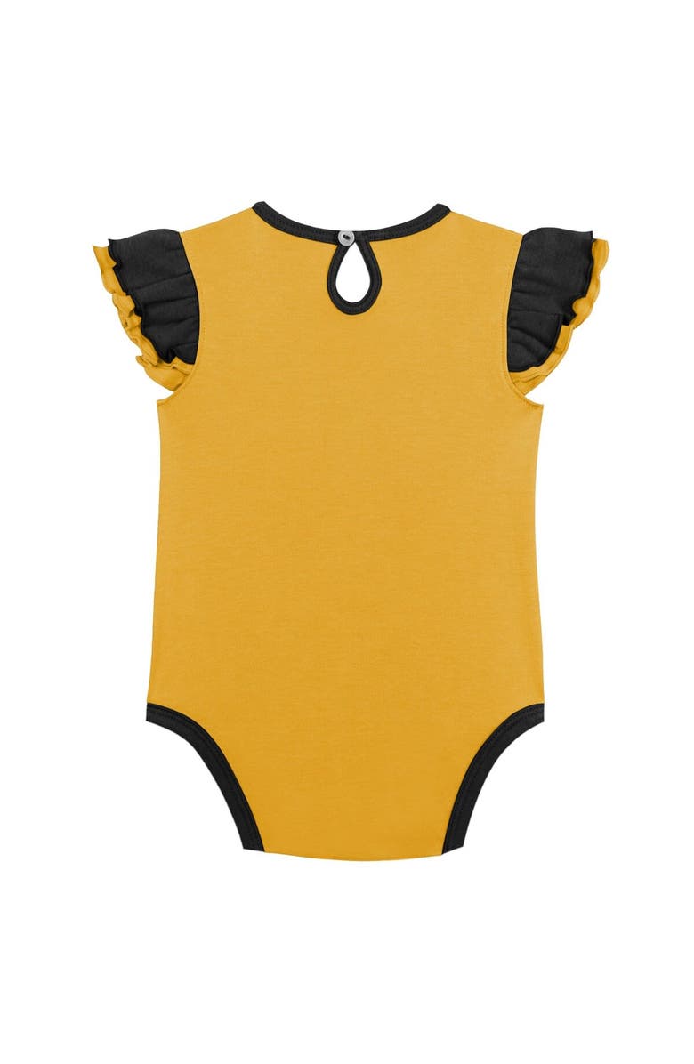 Outerstuff Girls Infant Black/Gold Pittsburgh Penguins Two-Pack Training Bodysuit Set, Alternate, color, 