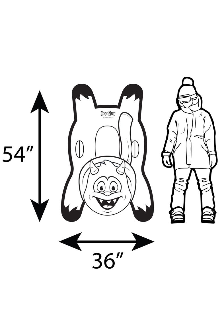 Yeti Racer 54X36" Snow Sled 8+, Alternate, color, Multicolored