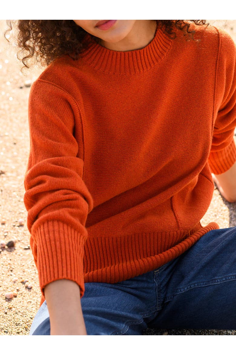 Exposed Seam Sweater, Alternate, color, BURNT ORANGE