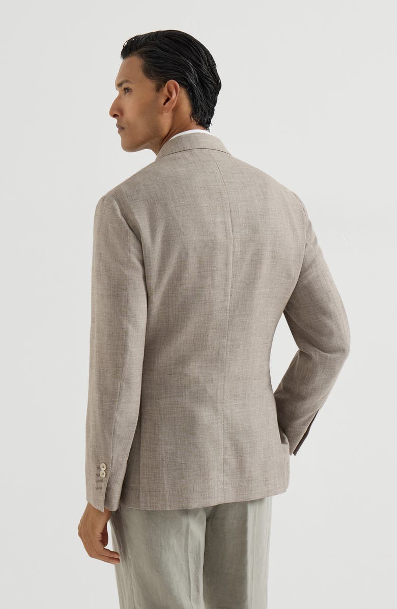 Brunello Cucinelli Deconstructed blazer, Alternate, color, Brown