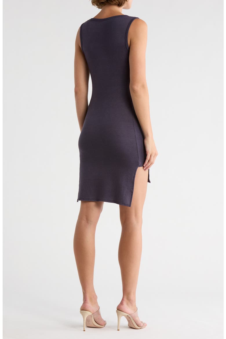 High/Low Jersey Minidress, Alternate, color, NAVY RIB