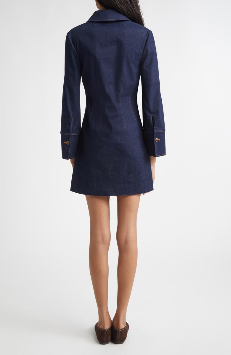 Veronica Beard Raymond Denim Shirtdress, Alternate, color, Midnight Wash