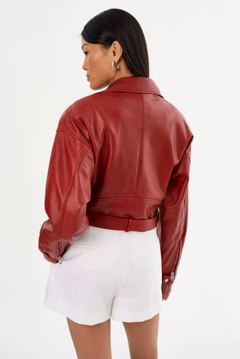 LAMARQUE DYLAN 80's Leather Biker Jacket Nordstrom