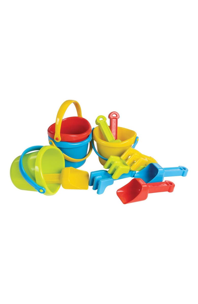 Kaplan Early Learning Company 4" Mini Sand Bucket Set - 12 Pieces, Main, color, Multi