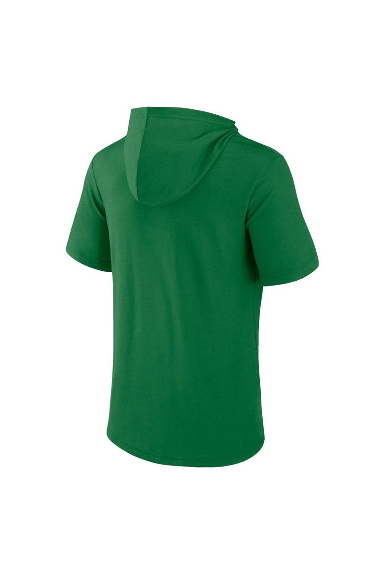 Men's Fanatics Branded Green Oregon Ducks Approach Run Short Sleeve Pullover Hoodie, Alternate, color, Green
