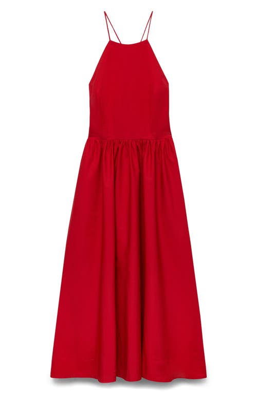 Mango Sleeveless Fit & Flare Maxi Dress In Red