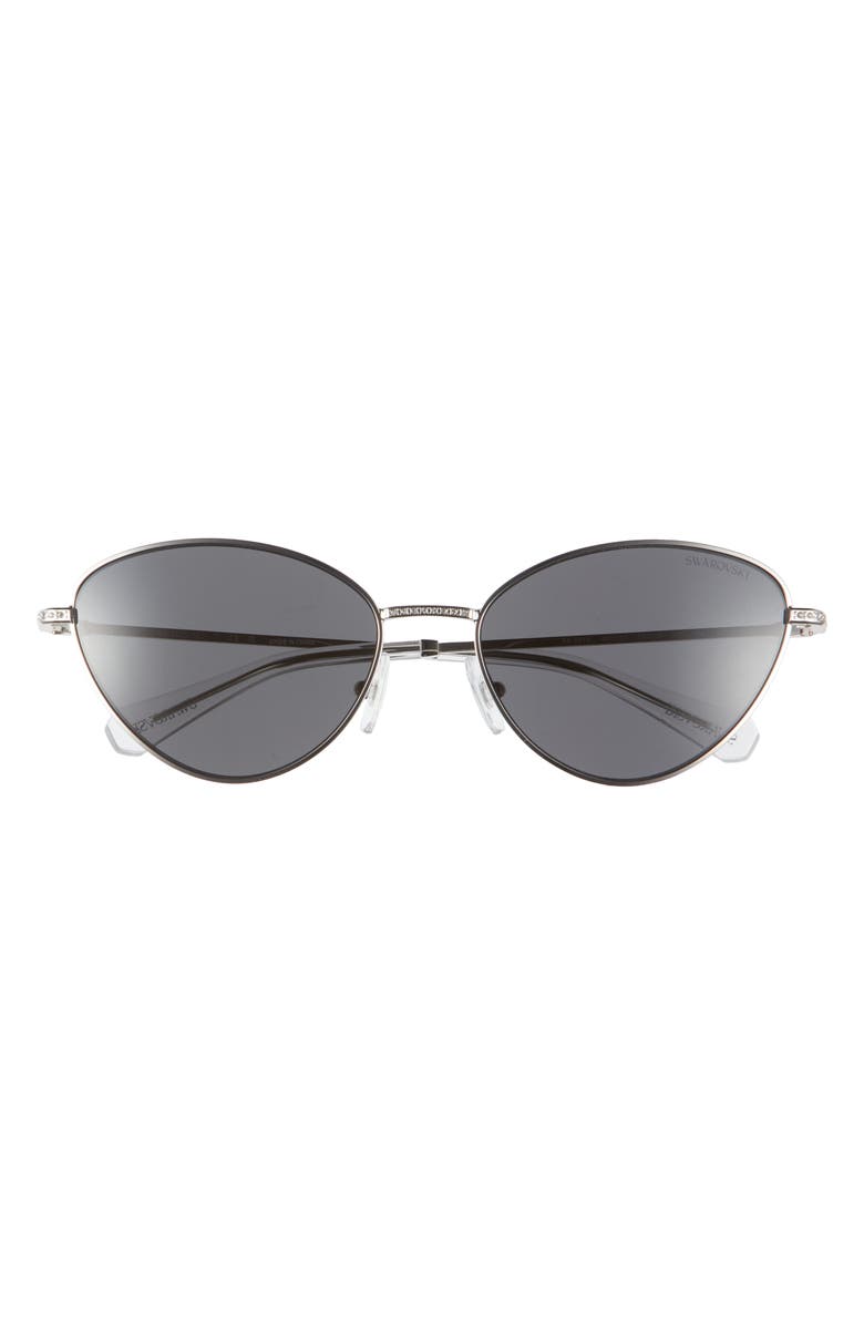 Swarovski 58mm Cat Eye Sunglasses, Main, color, Dark Grey