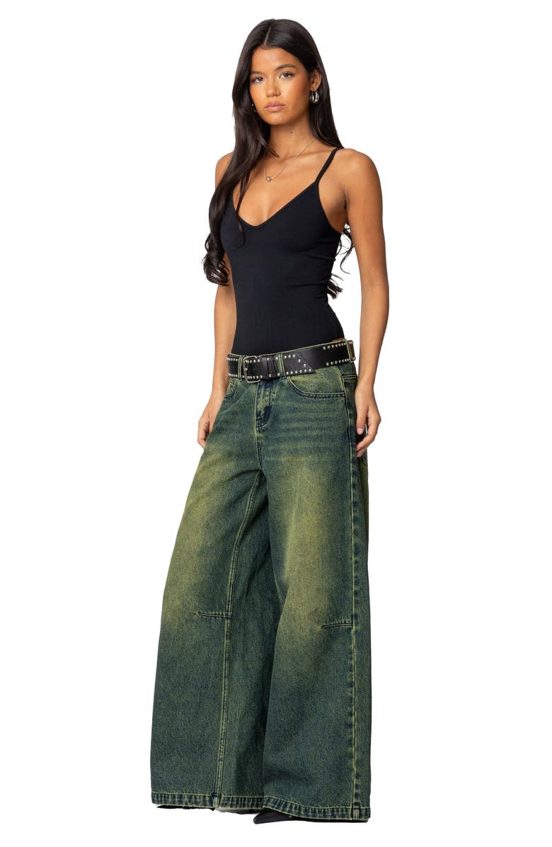 EDIKTED Teaghan Bodysuit, Alternate, color, Black