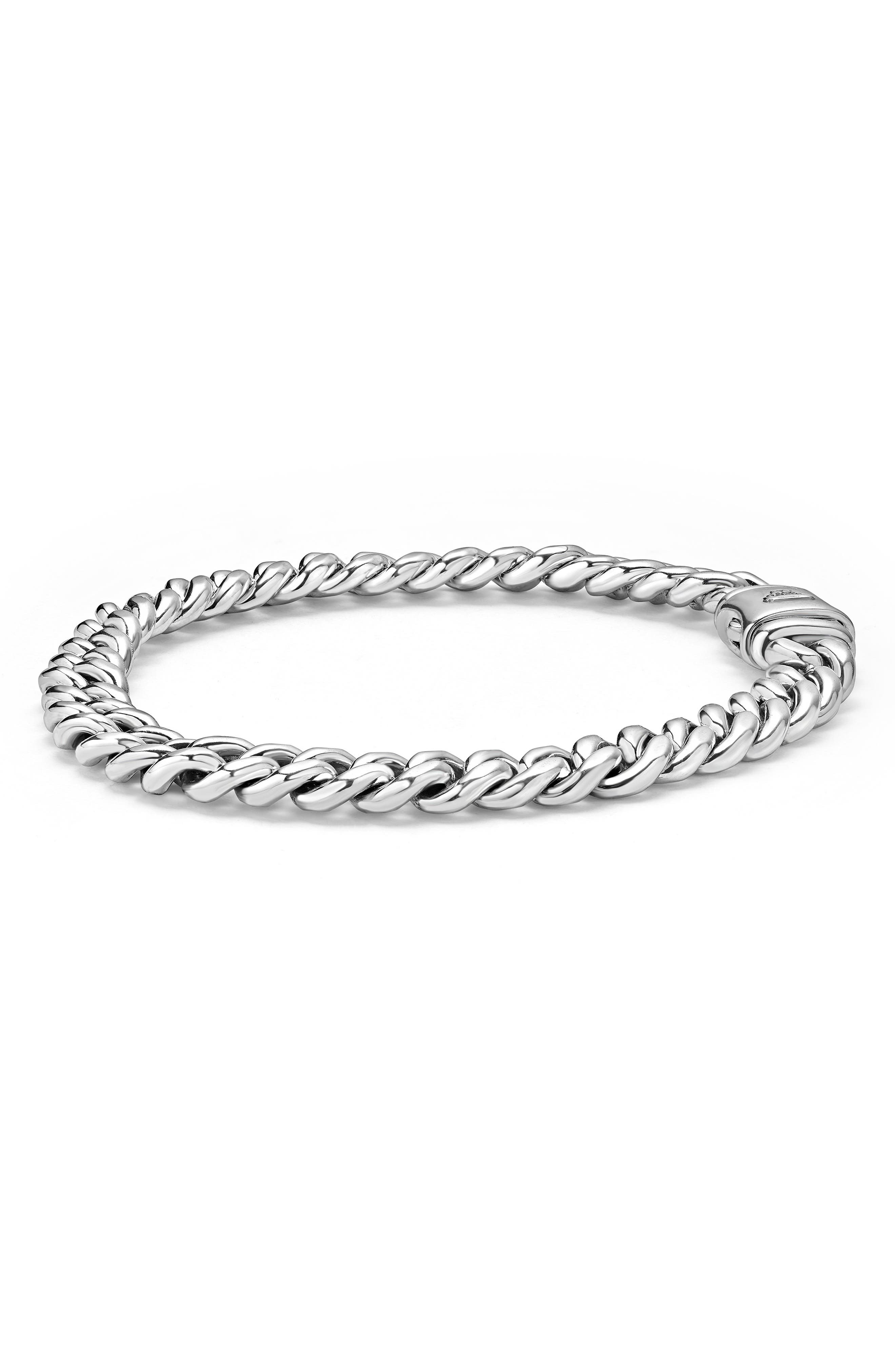 Men's Large Box Chain Link Bracelet, 5mm
