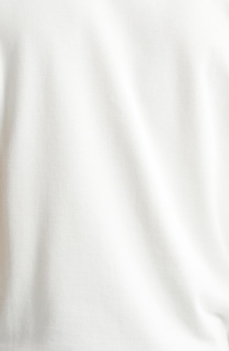 Moncler Logo Patch Cotton Polo, Alternate, color, Silk White