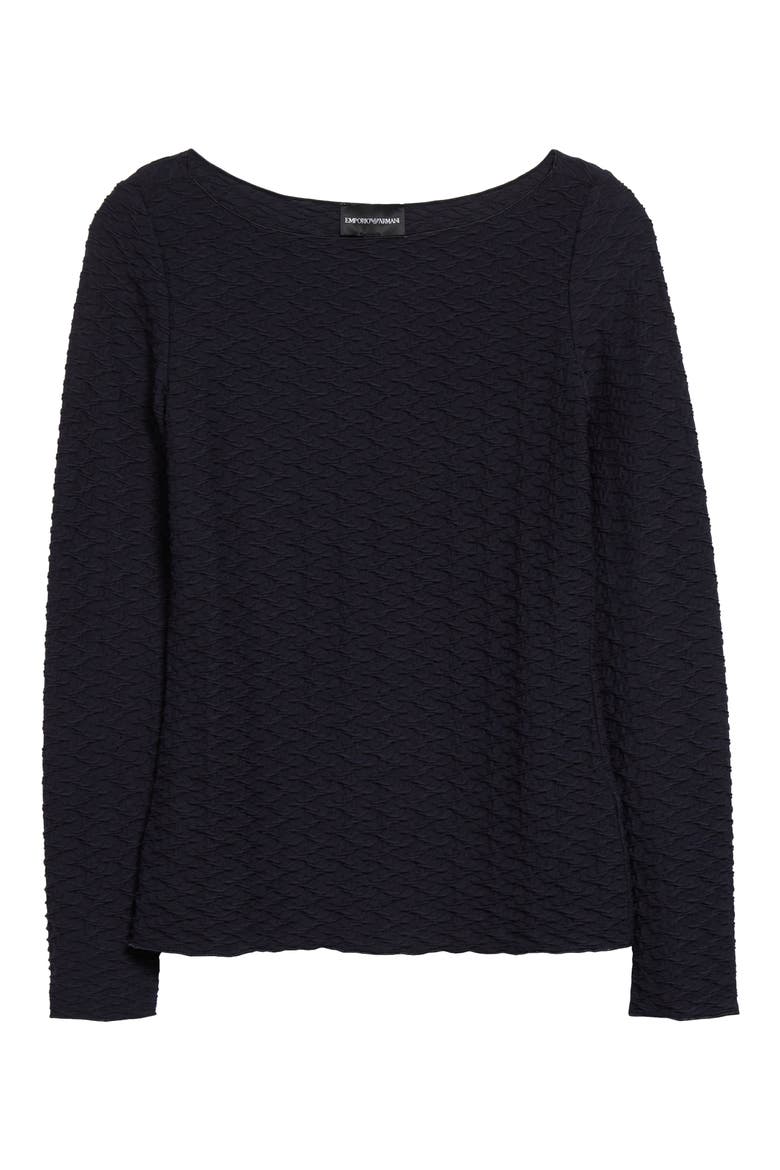 Textured Jersey Top, Alternate, color, SOLID DARK BLUE