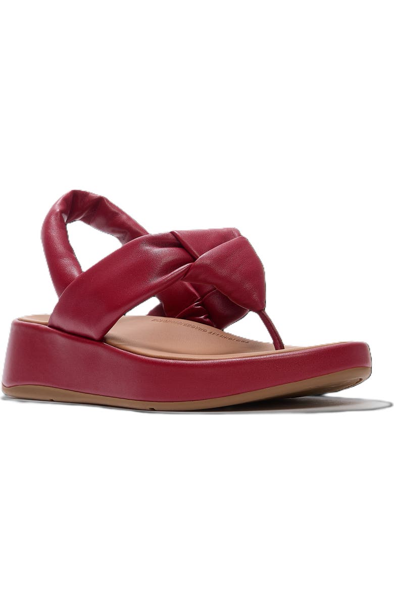FitFlop F Mode Knot Sandals, Main, color, Burnt Berry