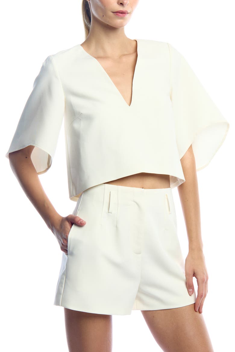 Amalfi Deep V Blouse, Main, color, Ivory
