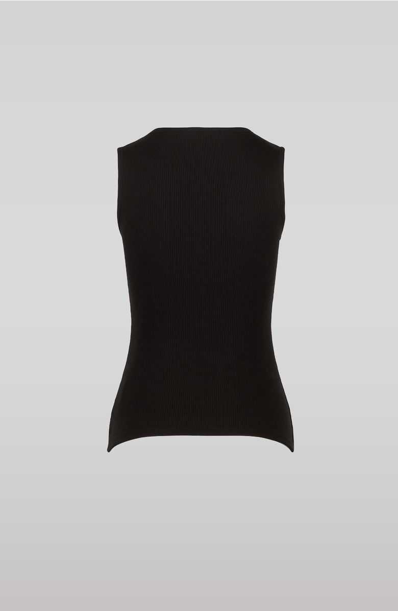 SAEMDI Ribbed Top, Alternate, color, Black