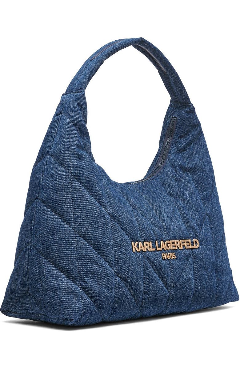 KARL LAGERFELD PARIS Voyage Hobo, Alternate, color, Washed Denim
