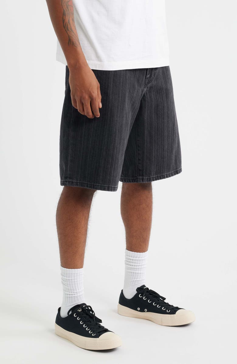 Carhartt Work In Progress Rylan Loose Fit Stripe Cotton Denim Shorts, Alternate, color, Rylan Stripe Black Stone