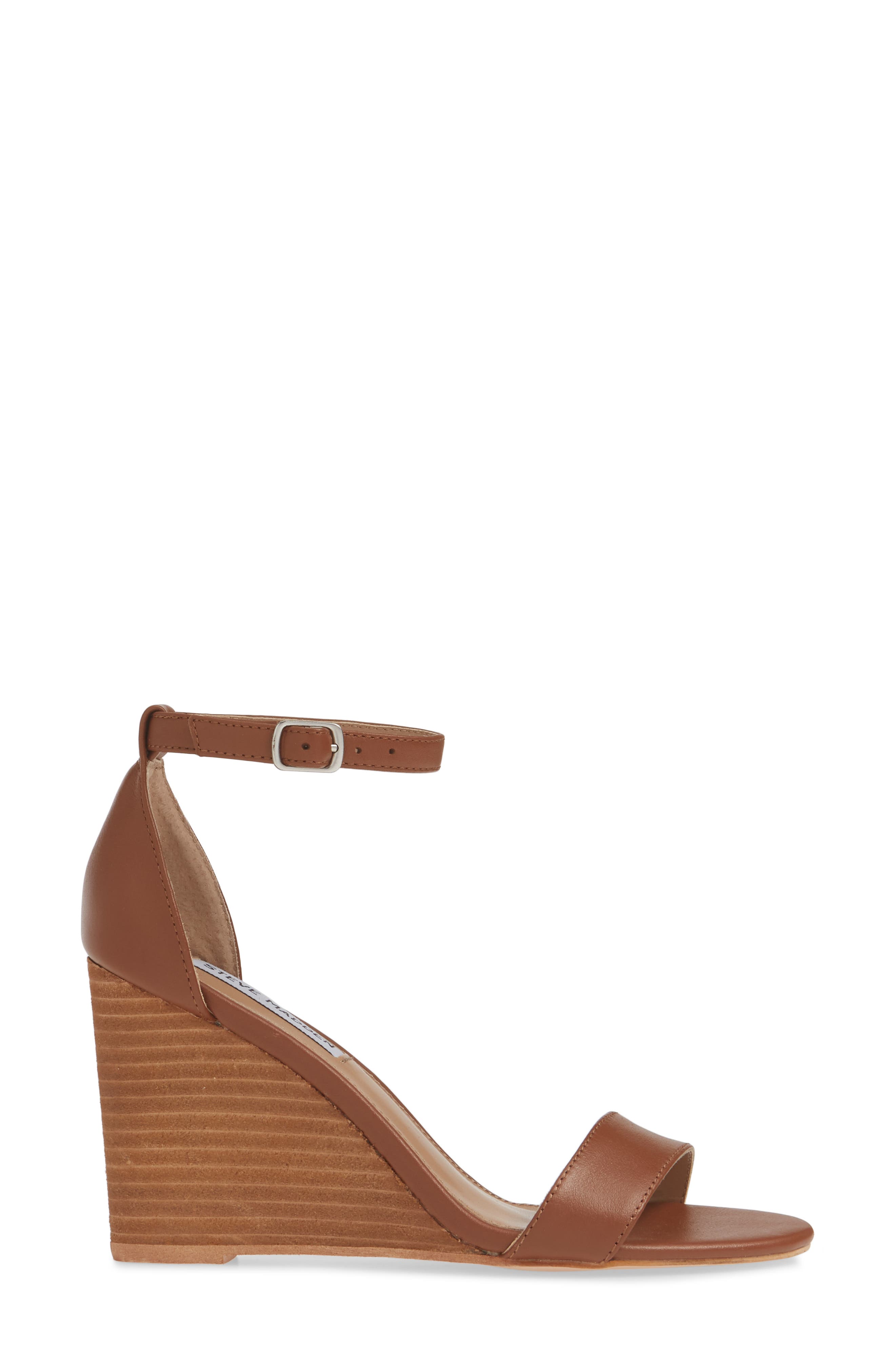 Mary Ankle Strap Wedge, Alternate, color, COGNAC LEATHER