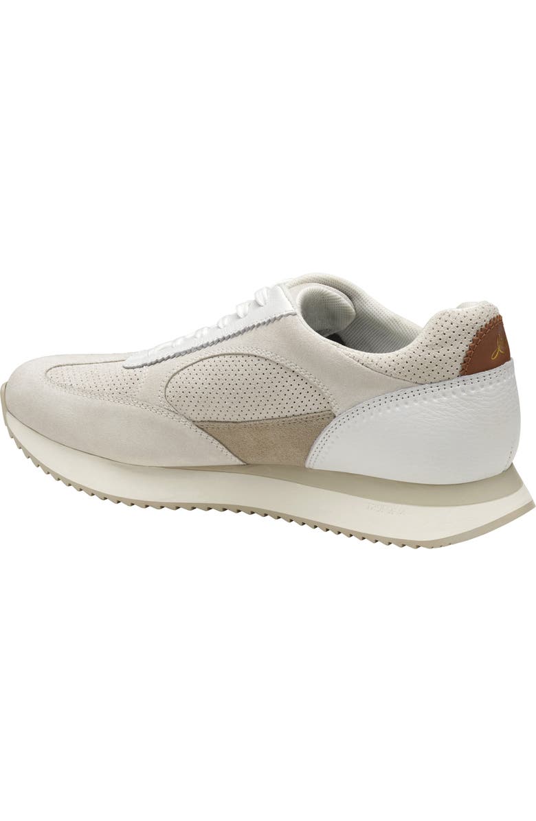 Johnston & Murphy Chase Perforated Sneaker, Alternate, color, White Suede/ Full Grain
