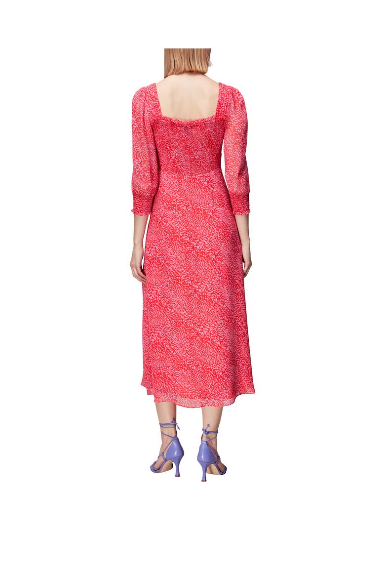 Diagonal Leopard Midi Dress, Alternate, color, Pink/Multi