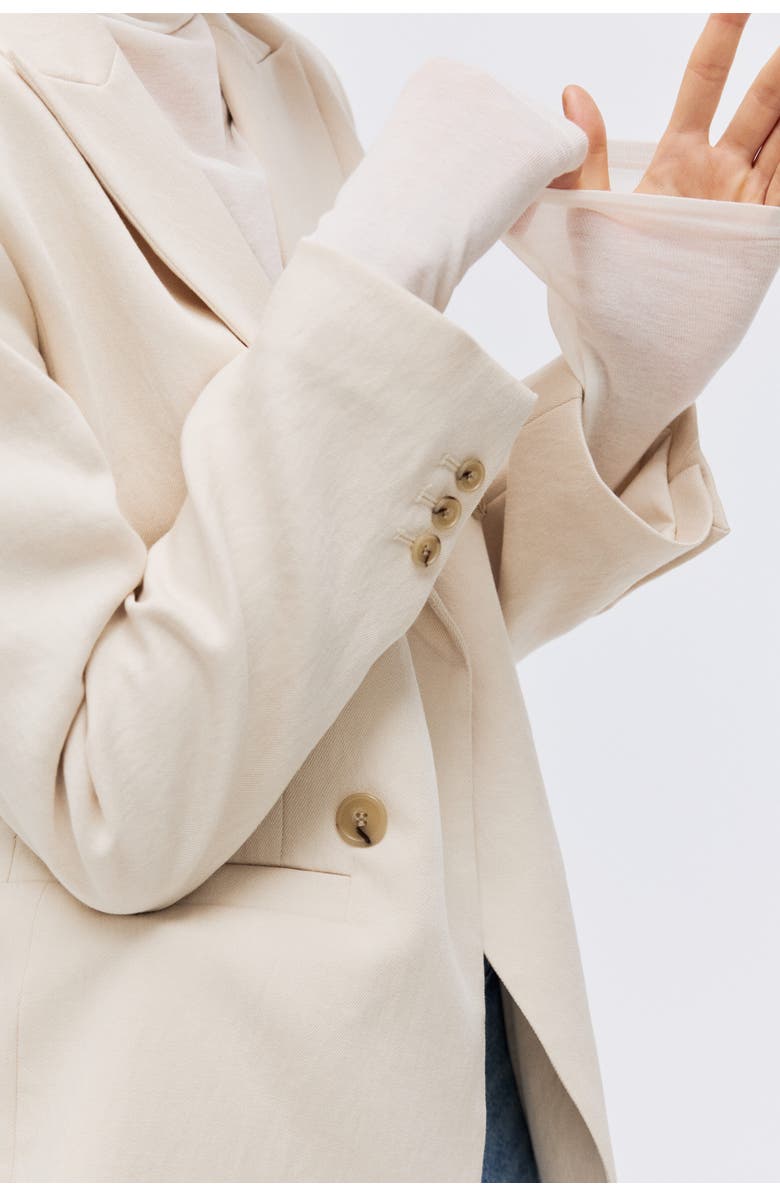 H&M Blazer, Alternate, color, Light Beige