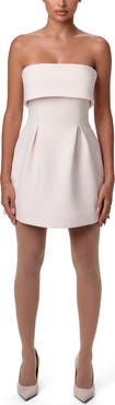 Naked Wardrobe Suiting Strapless Minidress