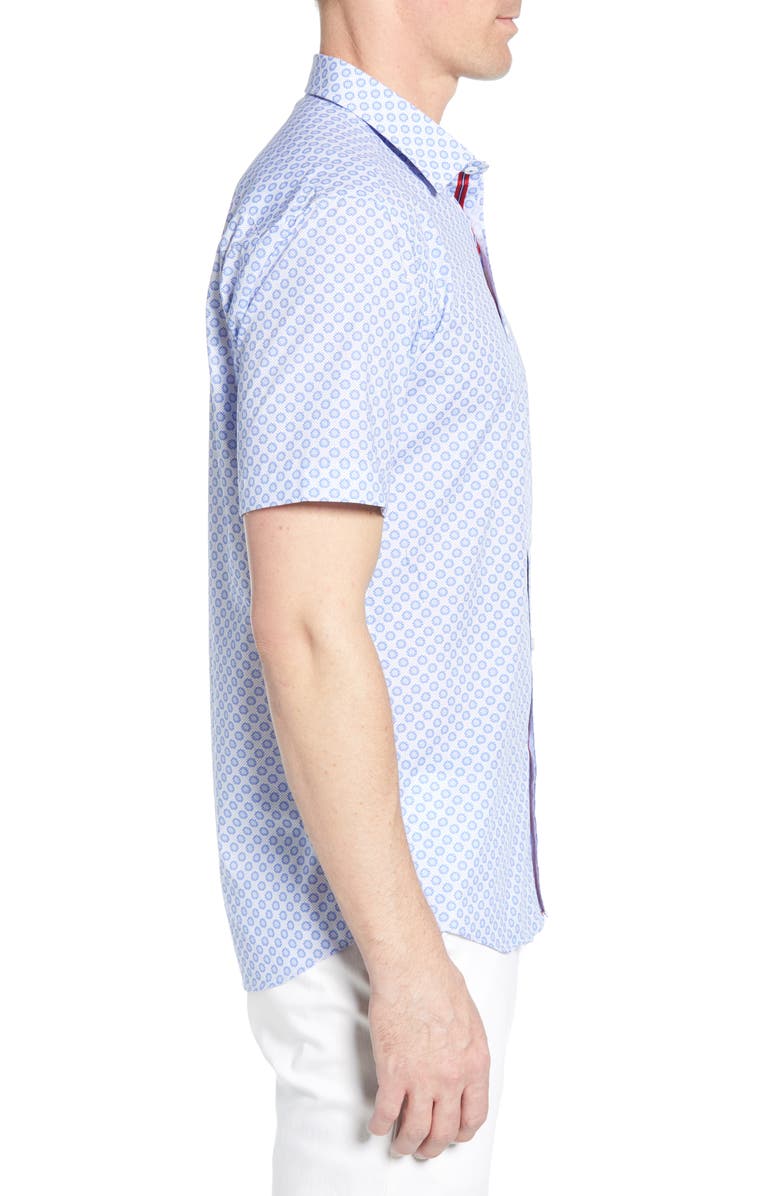 Bugatchi Shaped Fit Linen Shirt, Alternate, color, 