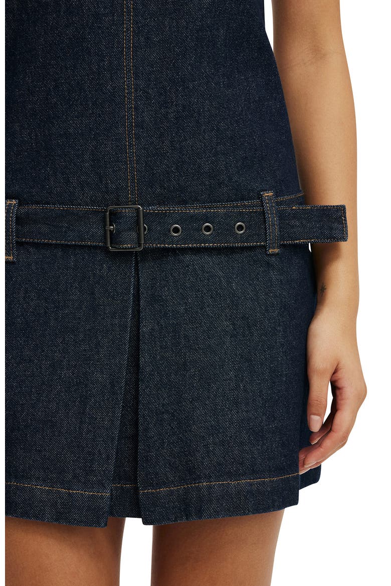 Women's Luisa Belted Denim Mini Dress, Alternate, color, Shutter Blue