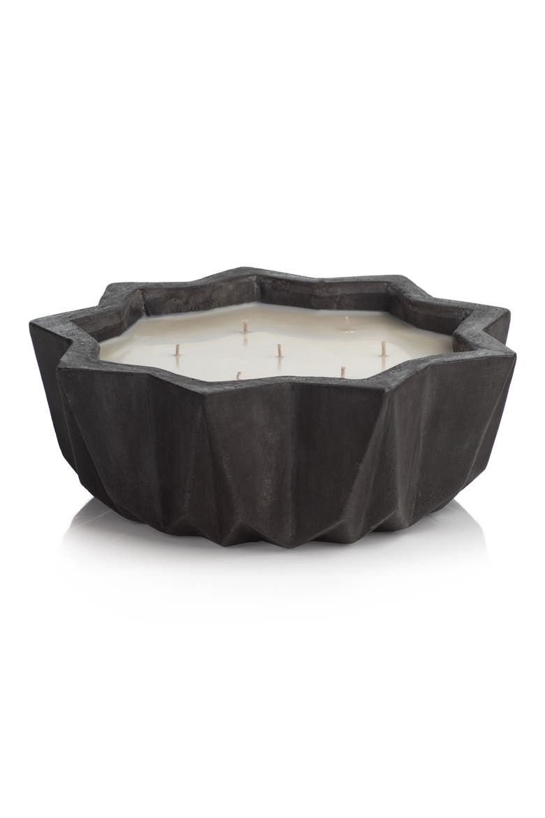 Villa Nouza 7-Wick Concrete Candle, Main, color, GRAYISH BLACK