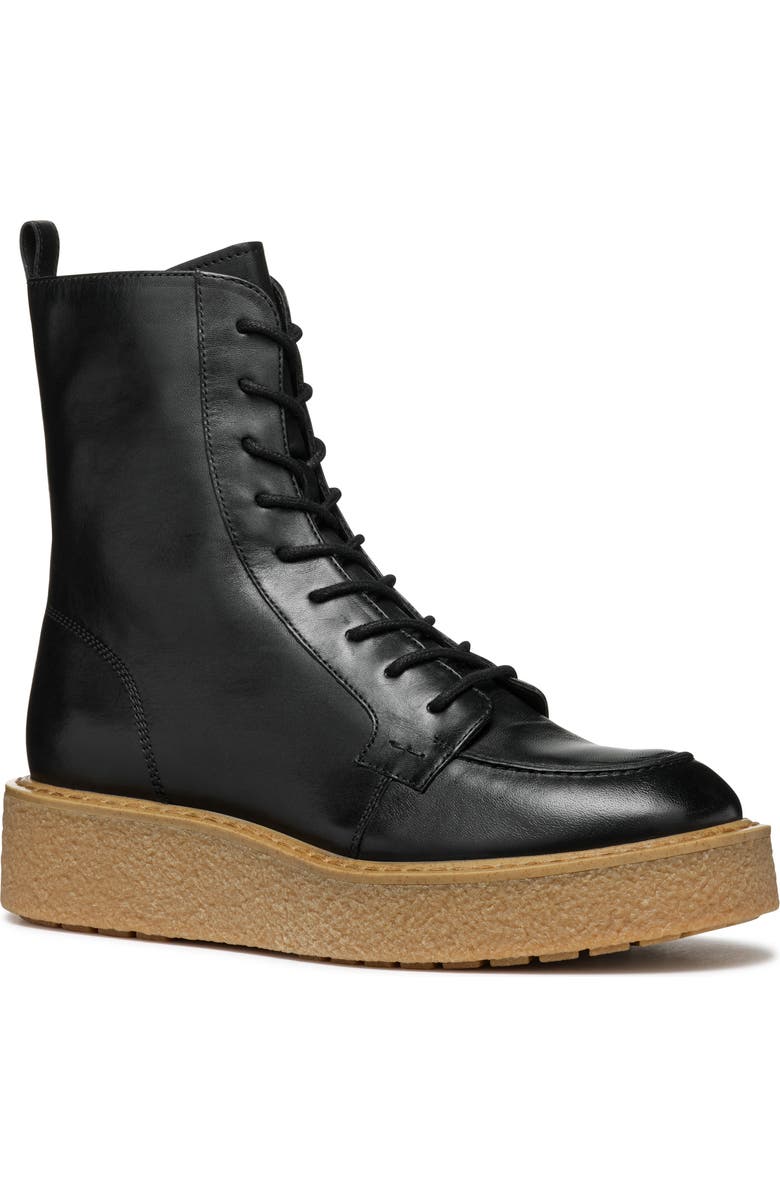 Geox Elidea Platform Wedge Lace-Up Bootie, Main, color,