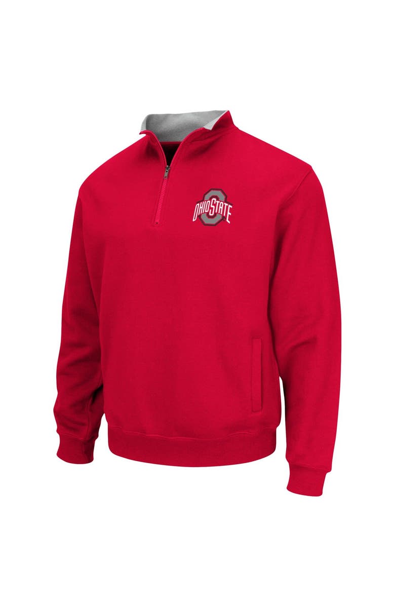 COLOSSEUM Men's Colosseum Scarlet Ohio State Buckeyes Tortugas Team Logo Quarter-Zip Jacket, Alternate, color, Scarlet