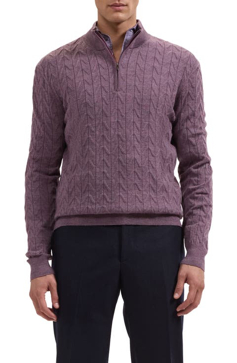 Half Zip Merino Wool Sweater