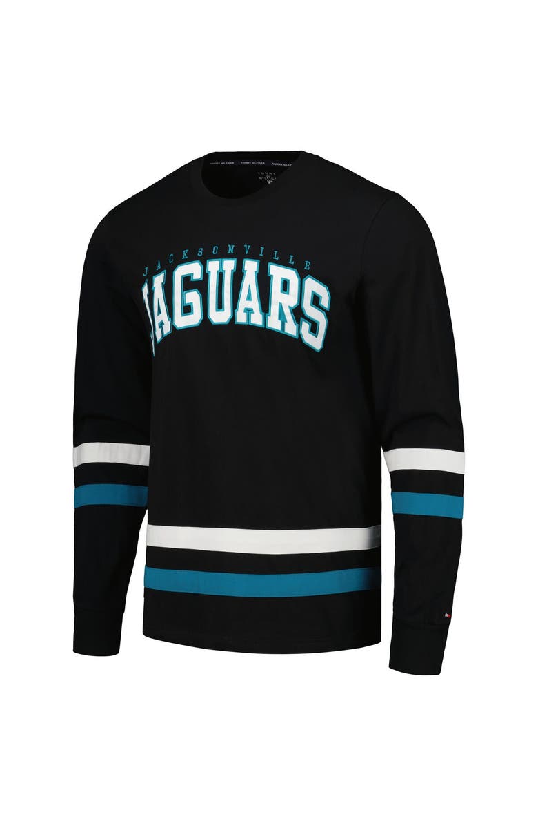 Tommy Hilfiger Men's Tommy Hilfiger Black/Teal Jacksonville Jaguars Nolan Long Sleeve T-Shirt, Alternate, color, Black