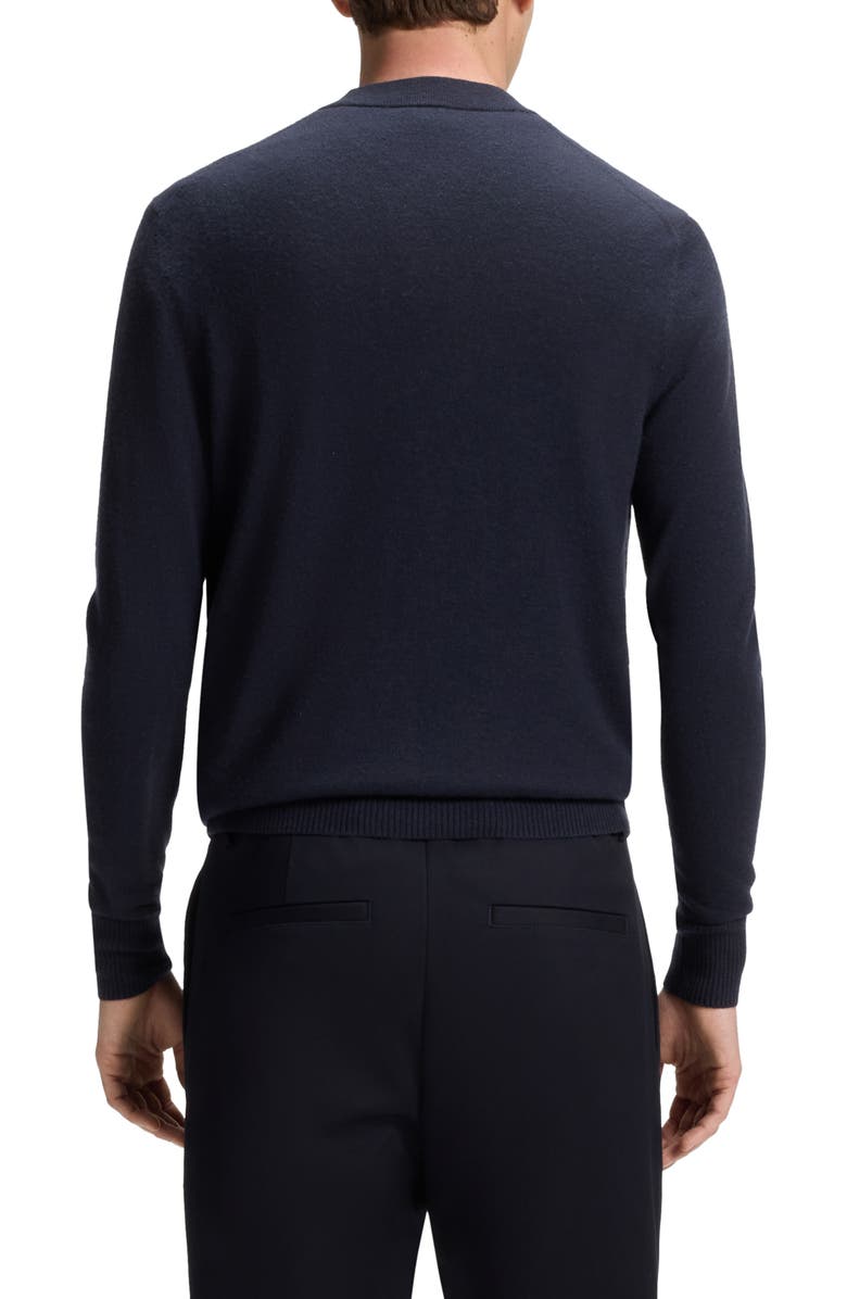 BOSS x Beckham Jelso Cashmere V-Neck Cardigan, Alternate, color, Dark Blue