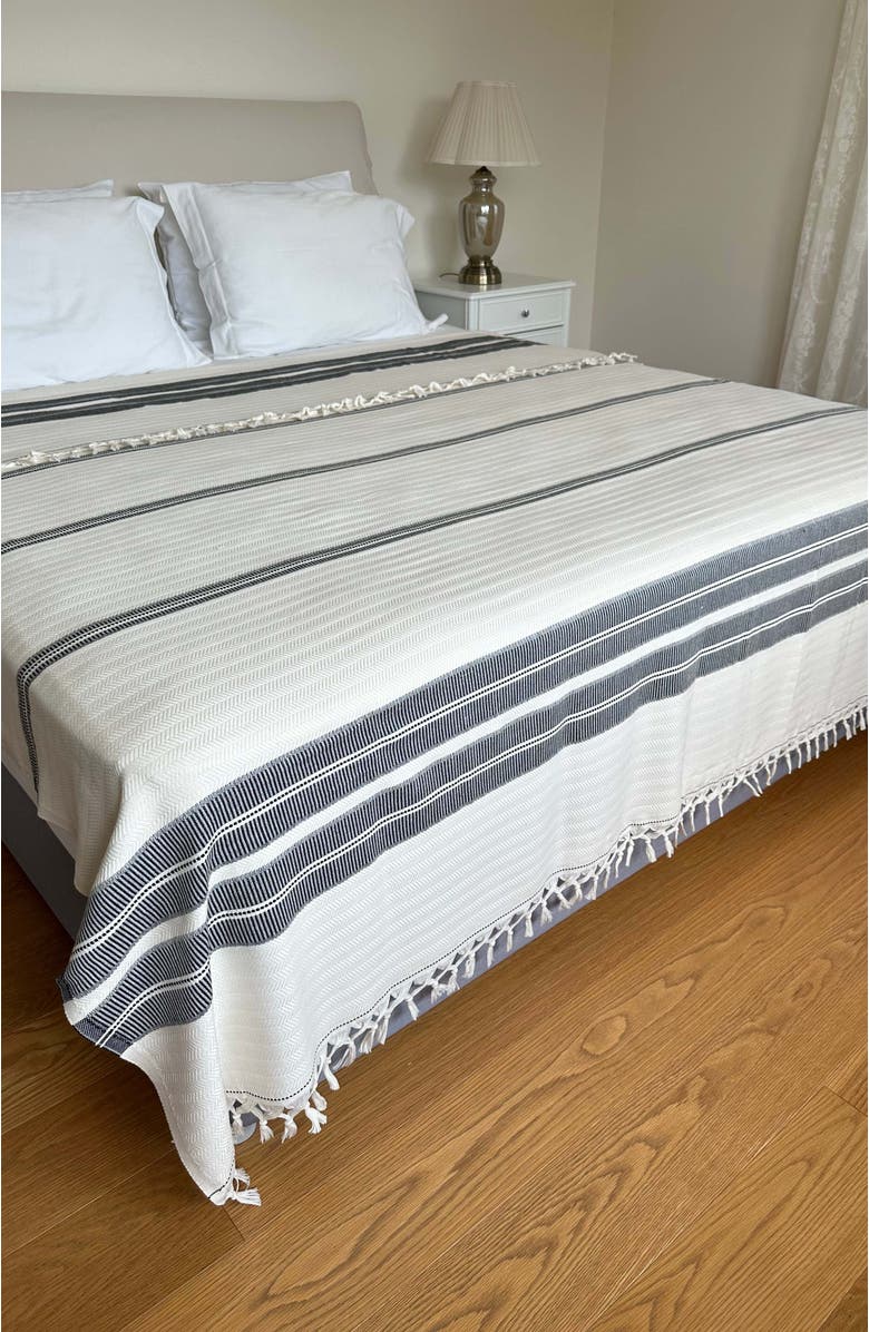 Olive & Linen Costa Turkish Blanket, Alternate, color, 