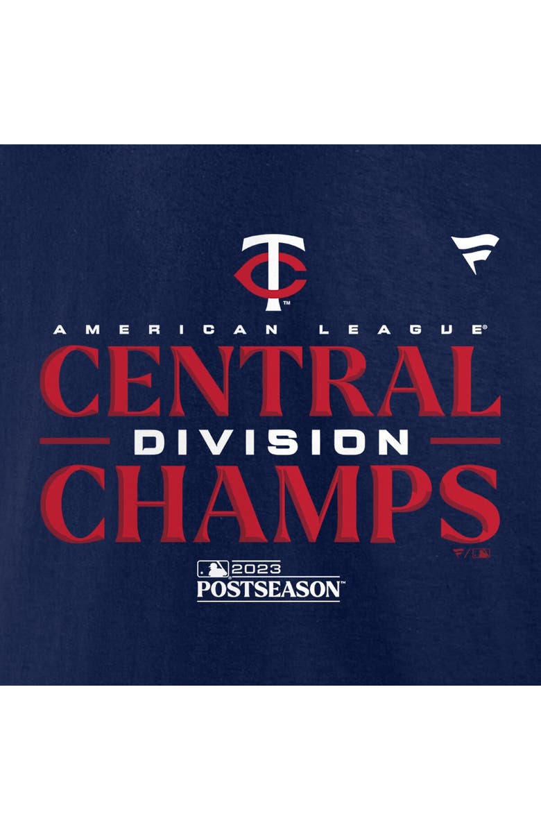 FANATICS Youth Fanatics Branded Navy Minnesota Twins 2023 AL Central Division Champions Locker Room T-Shirt, Alternate, color,