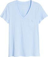 Caslon® Cotton & Modal V-Neck T-Shirt
