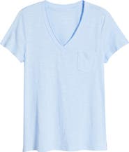 Caslon® Cotton & Modal V-Neck T-Shirt