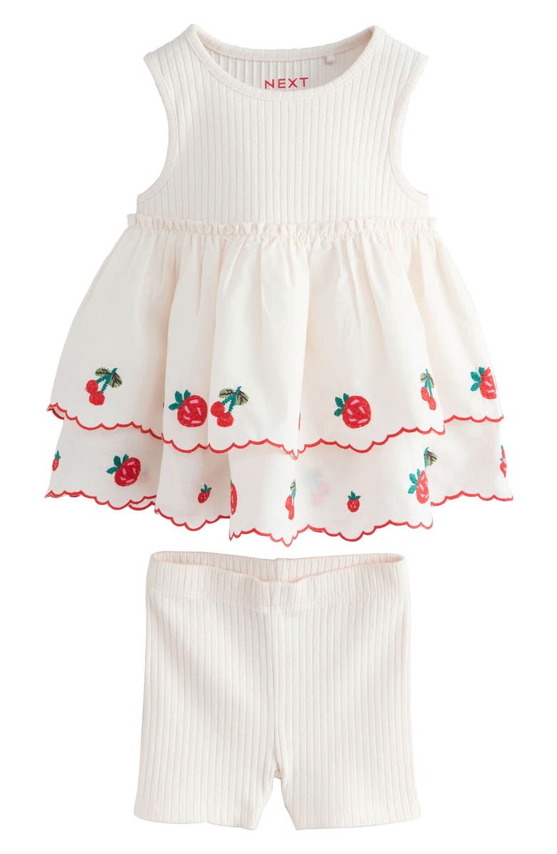 NEXT Kids' Frill Tank & Bike Shorts Set, Main, color, White